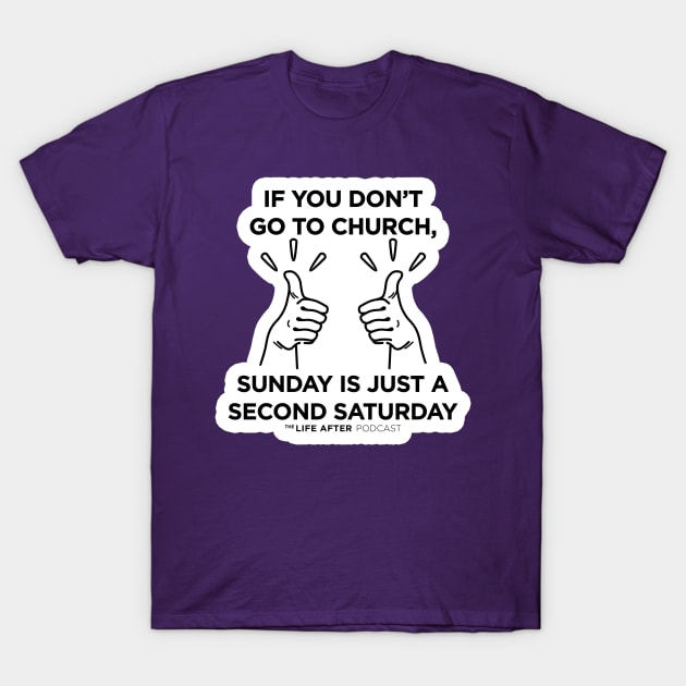 Second Saturday | Purple Items T-Shirt by thelifeafter